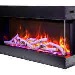 72-TRU-VIEW-SLIM – 3 Sided Electric Fireplace